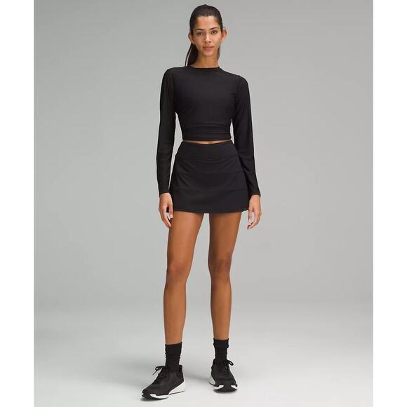 Lululemon Pace Rival Mid-Rise Skirt Long Black Size 6 NWT~ NEW!! - Picture 2 of 15